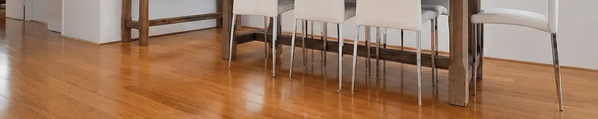 Professionally installed and refinished bamboo flooring in a residential home, showcasing smooth finish and natural wood tones in Savannah, GA