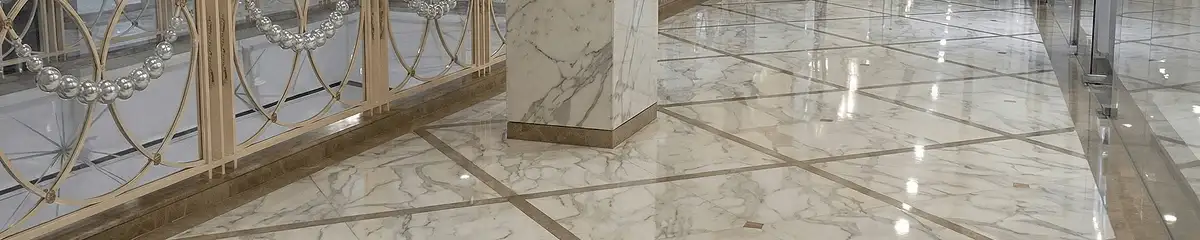 Beautiful marble floor professionally installed in Savannah, GA